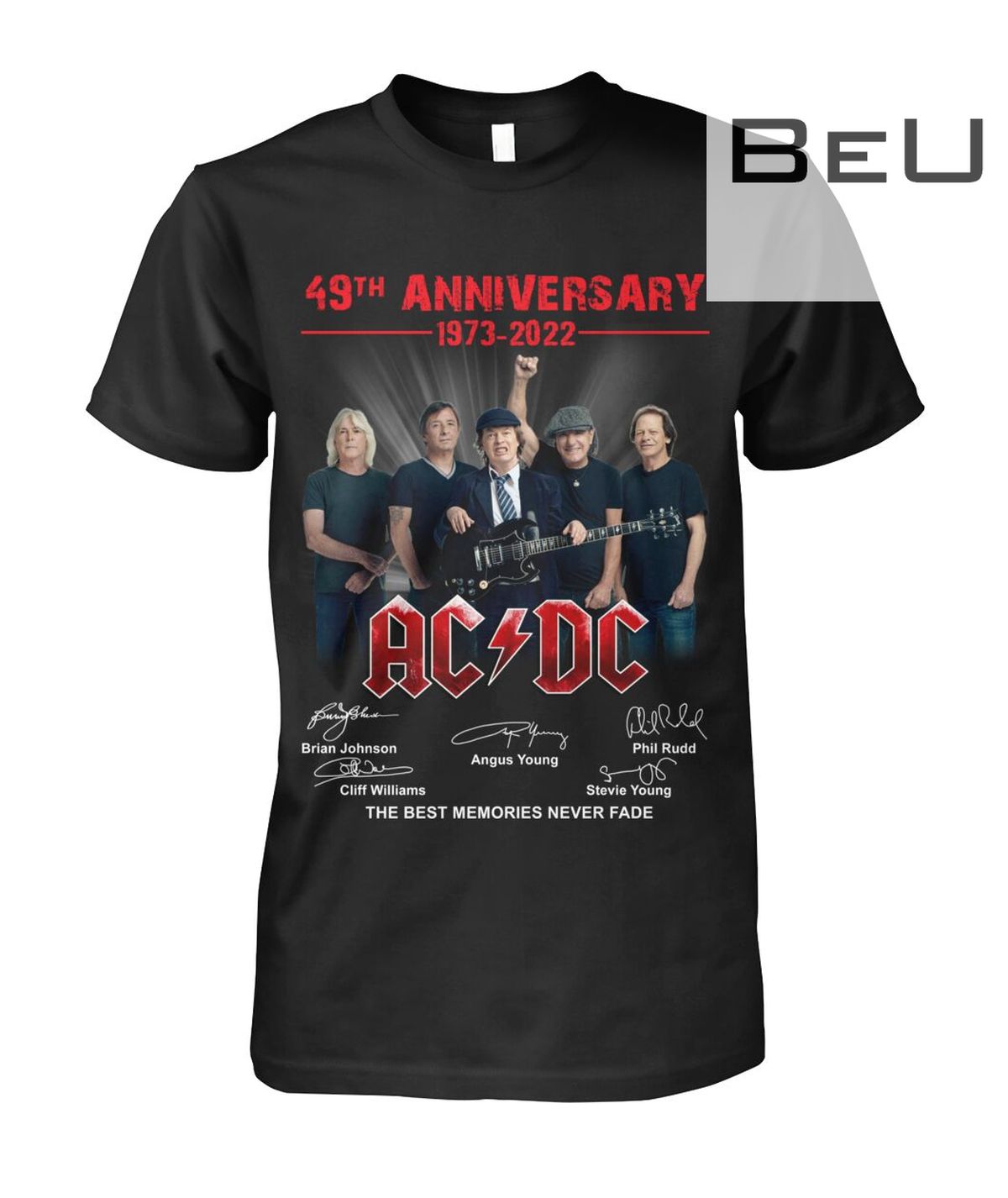 49th Anniversary 1973-2022 Acdc The Best Memories Never Fade Signatures Shirt
