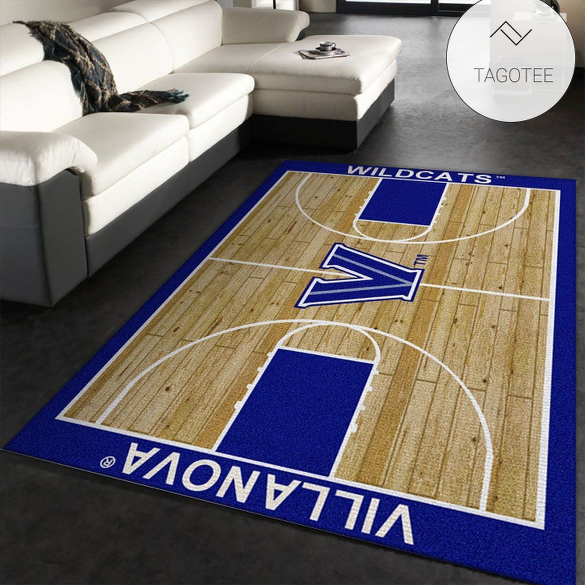 College Home Court Villanova Basketball Team Logo Area Rug Bedroom Rug Floor Decor Home Decor