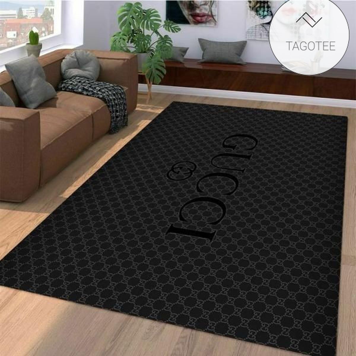 Gucci Inspired Rug Black Hypebeast Carpet