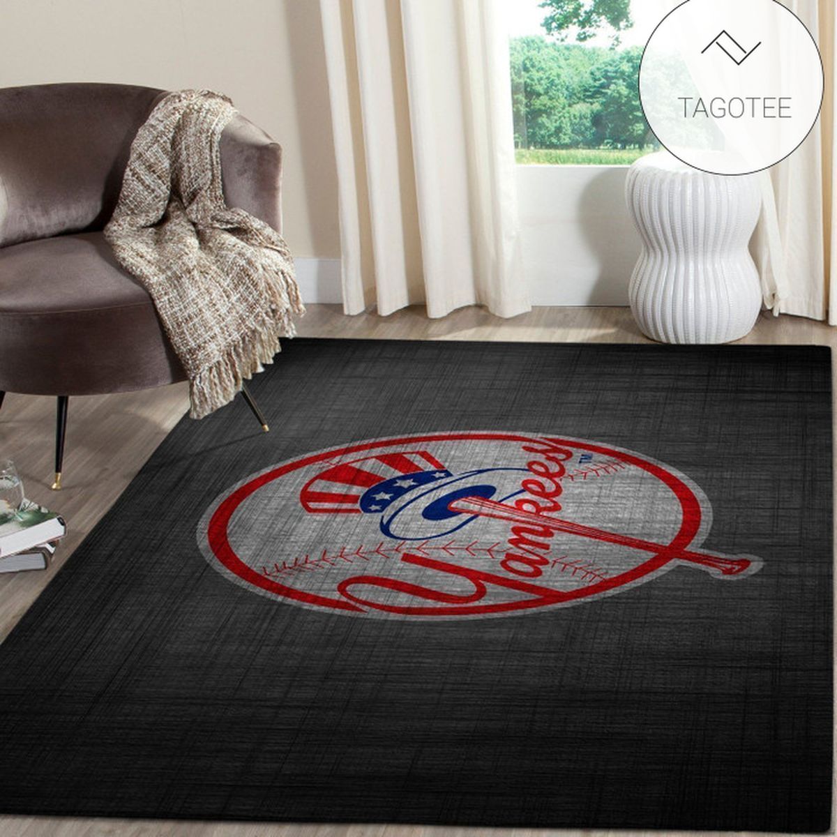 New York Yankees Area Rug MLB Baseball Team Logo Carpet Living Room Rugs Floor Decor 1912215