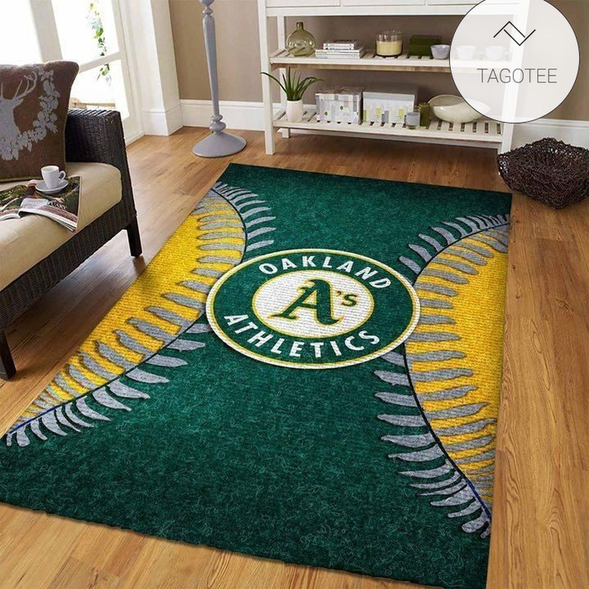 Oakland Athletics MLB Baseball Area Rug Baseball Floor Decor RCDD81F31119
