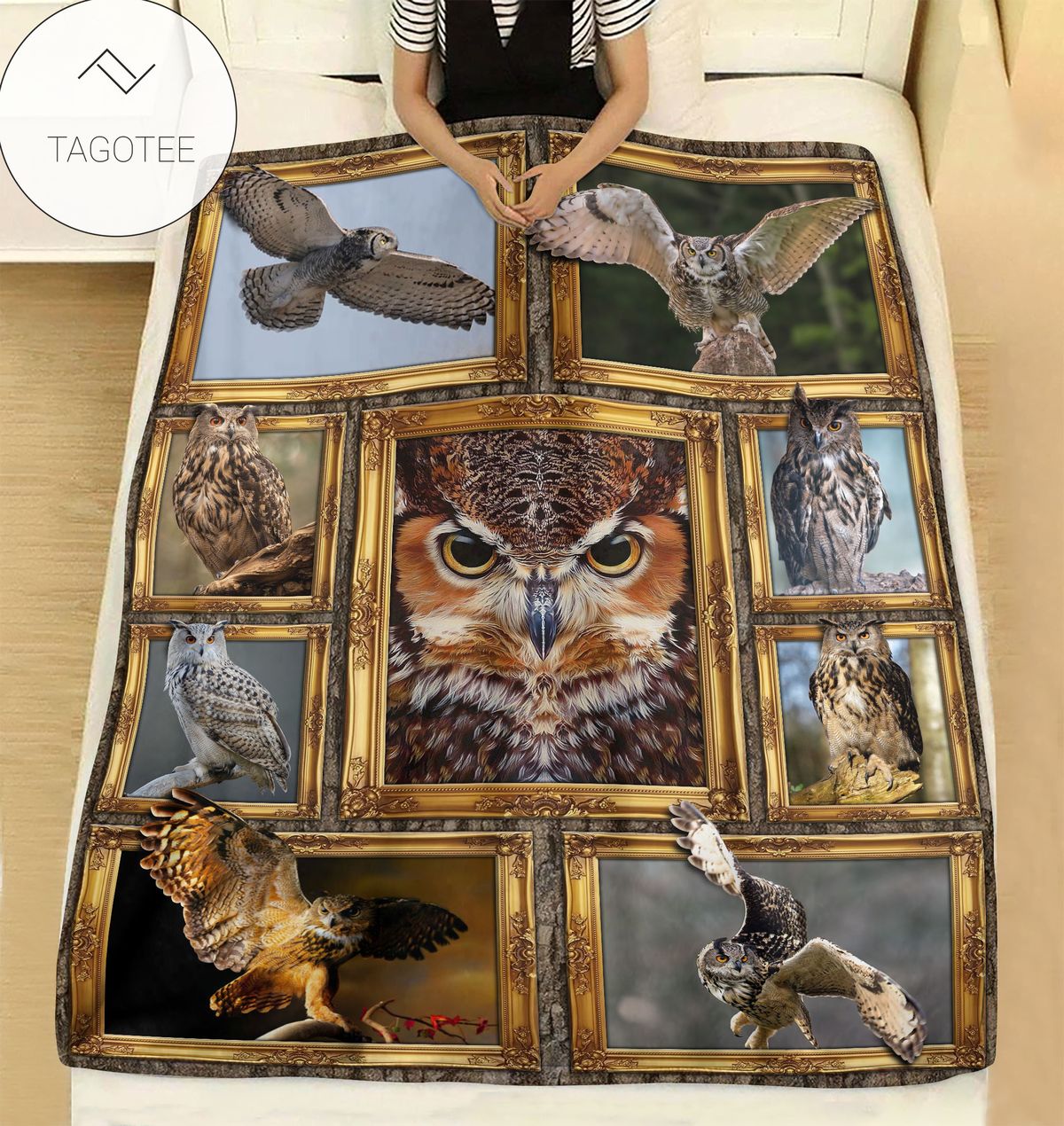 Owl In Wild Blanket