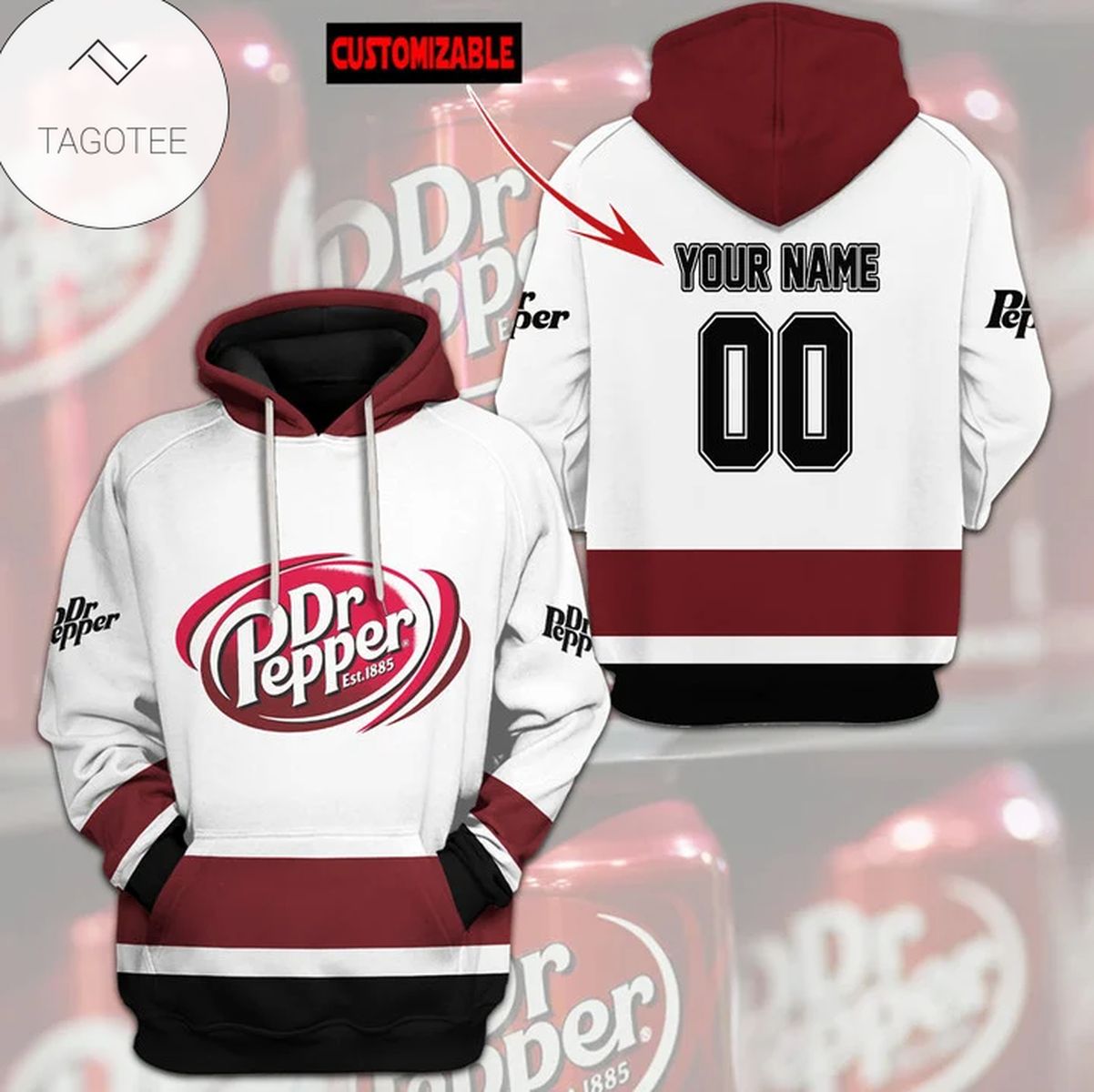 Personalized Dr Pepper Logo Hoodie