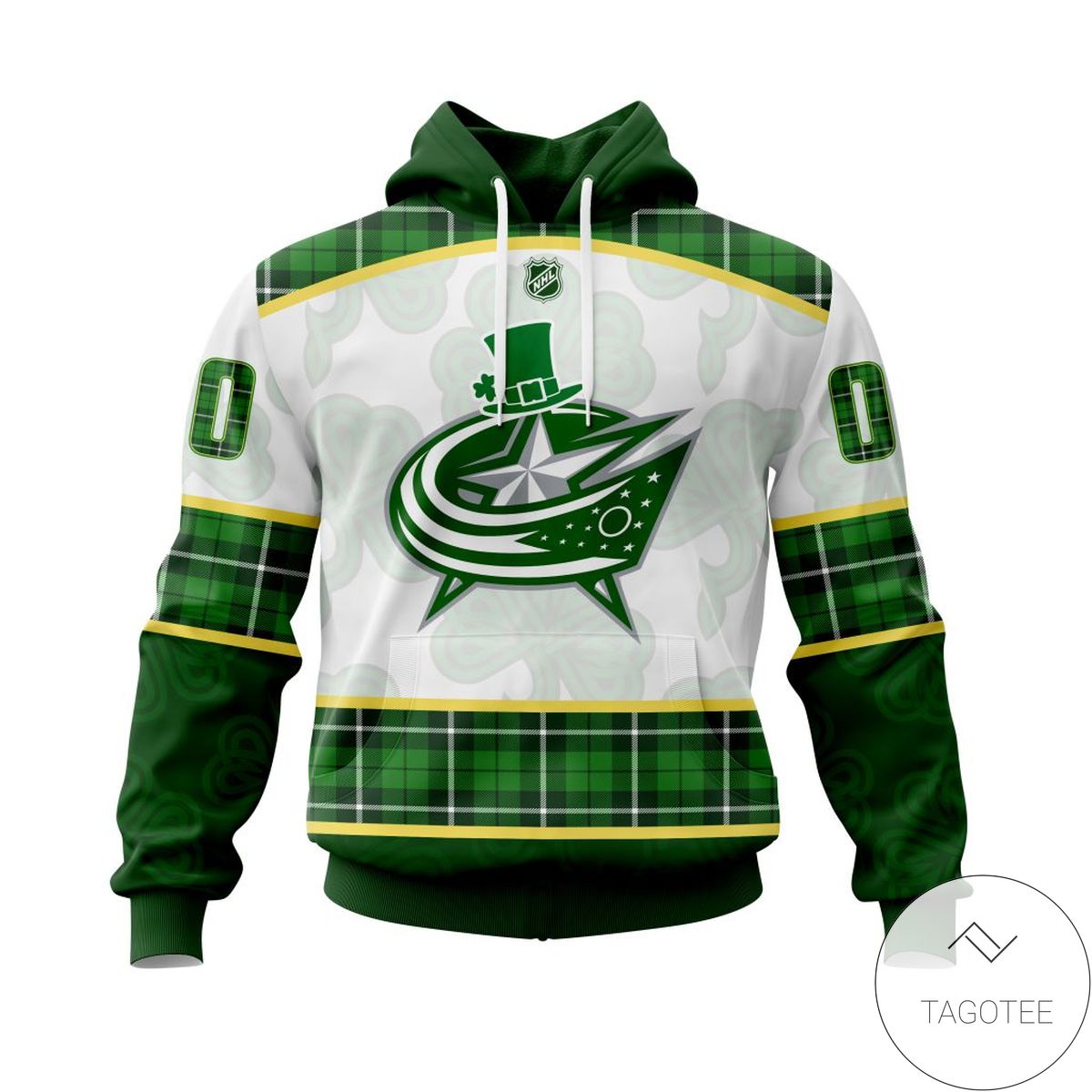 Personalized NHL Columbus Blue Jackets St.Patrick Days Concepts All Over Print Hoodie