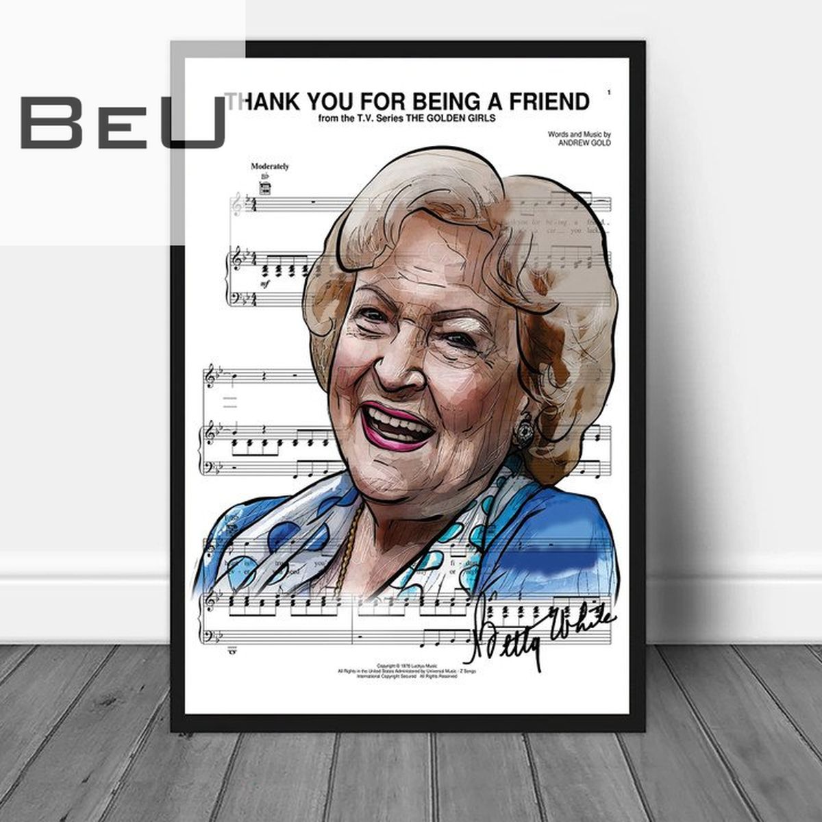 Thank You For Being A Friend Betty White Poster