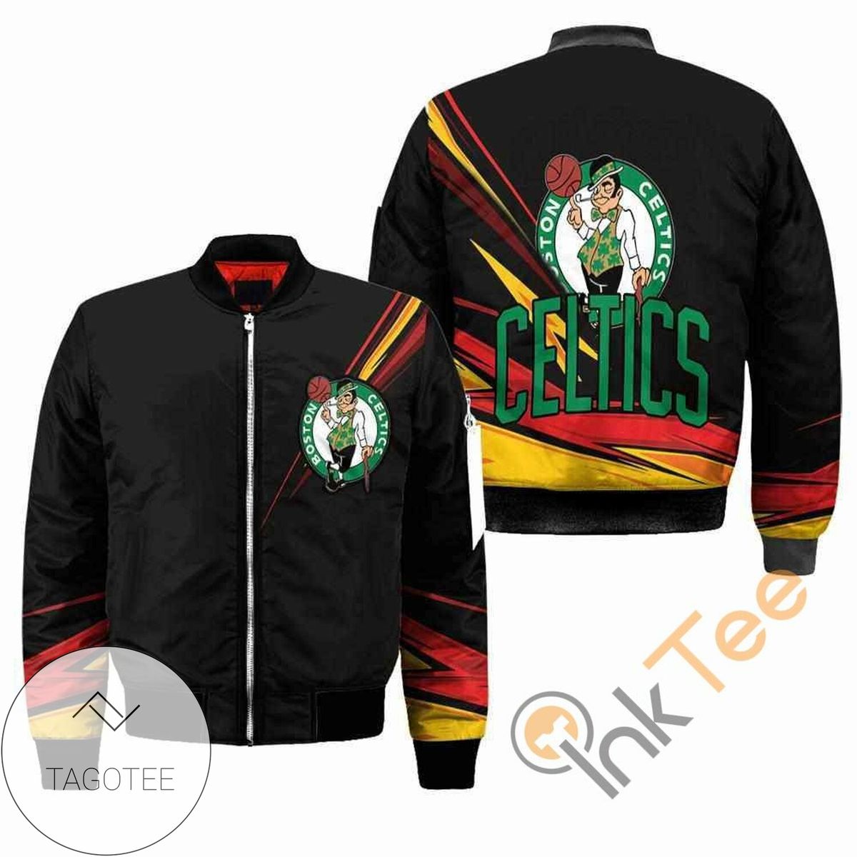 Boston Celtics NBA Black Apparel Best Christmas Gift For Fans Bomber Jacket
