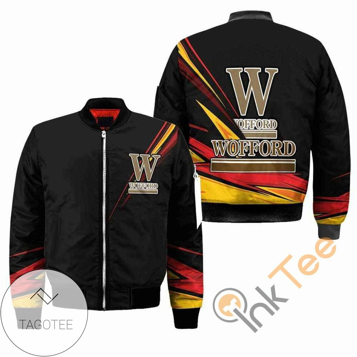 Wofford Monogram NCAA Black Apparel Best Christmas Gift For Fans Bomber Jacket