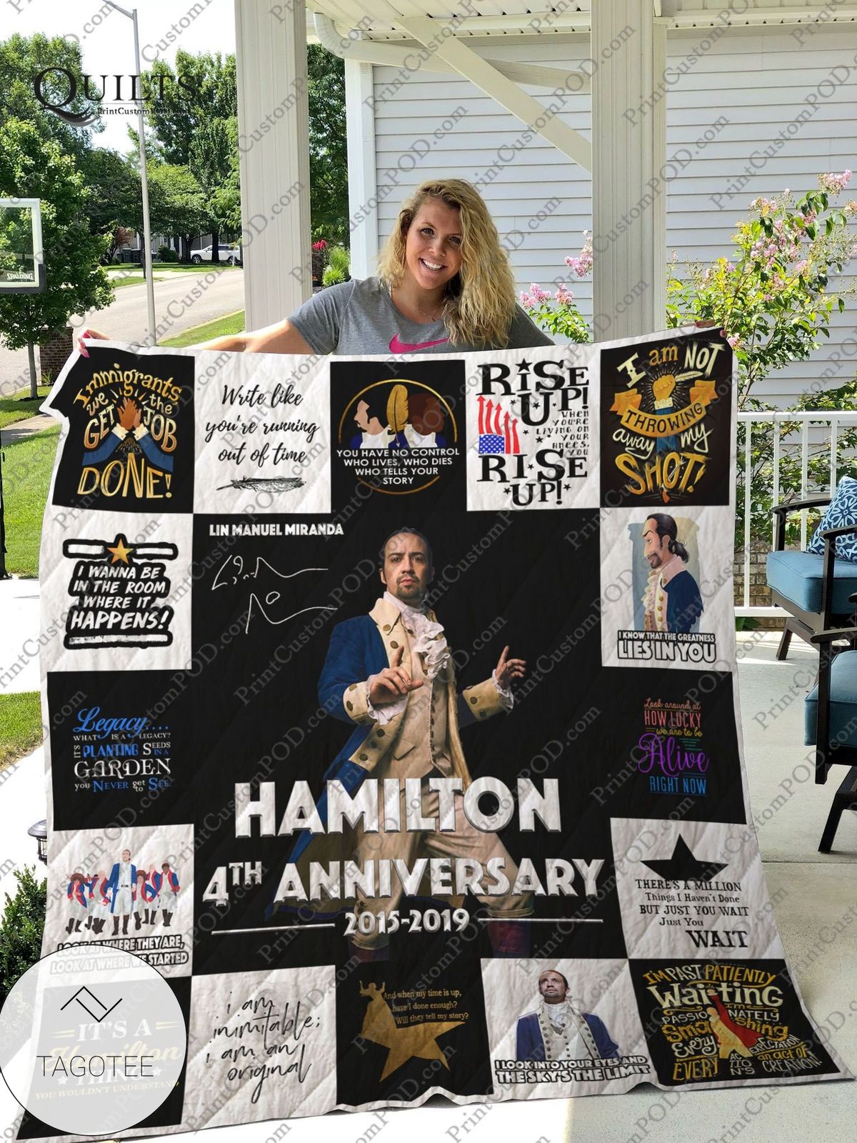 Broadway Hamilton 4th Anniversary Quilt Blanket