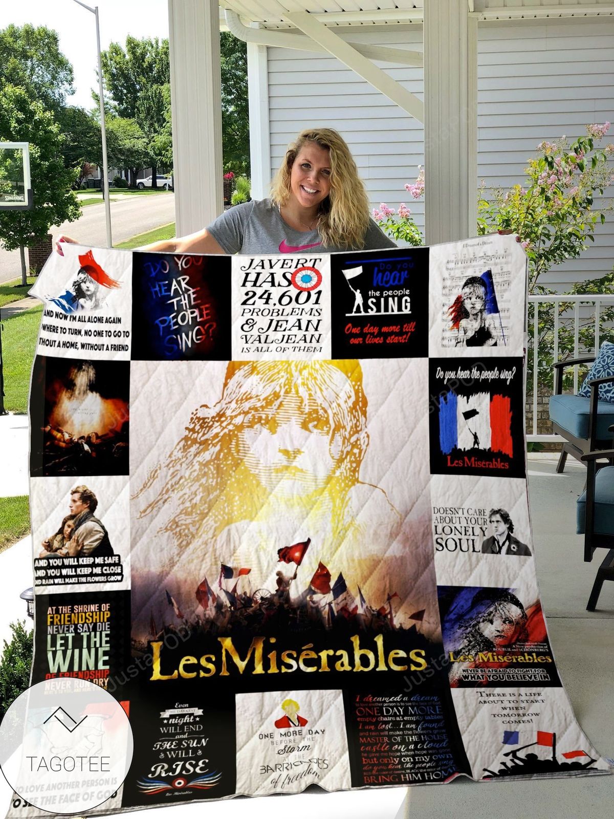Broadway Les Misérables Musical Quilt Blanket