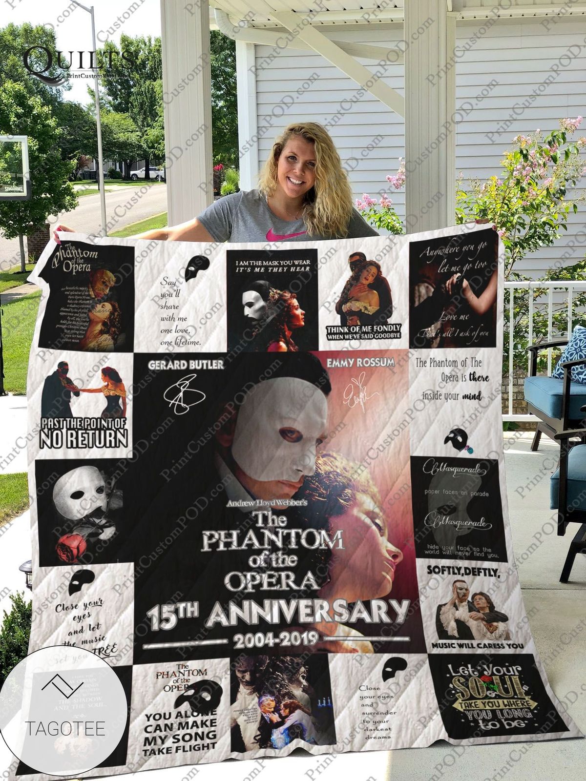 Broadway The Phantom Of The Opera Musical 2004 15th Anniversary Quilt Blanket