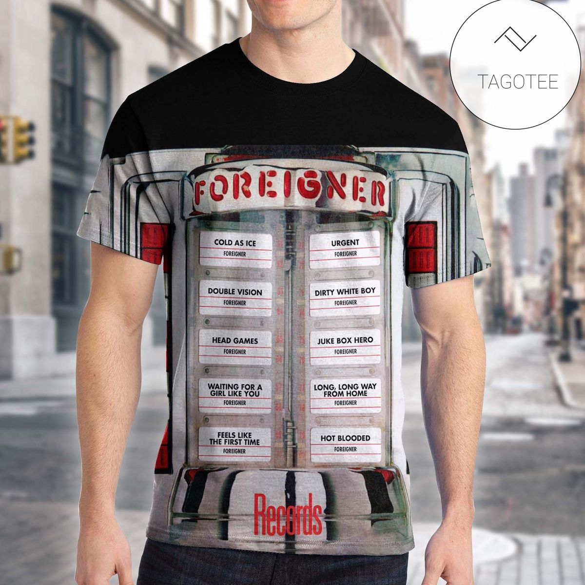 Foreigner Records Compilation Album Shirt