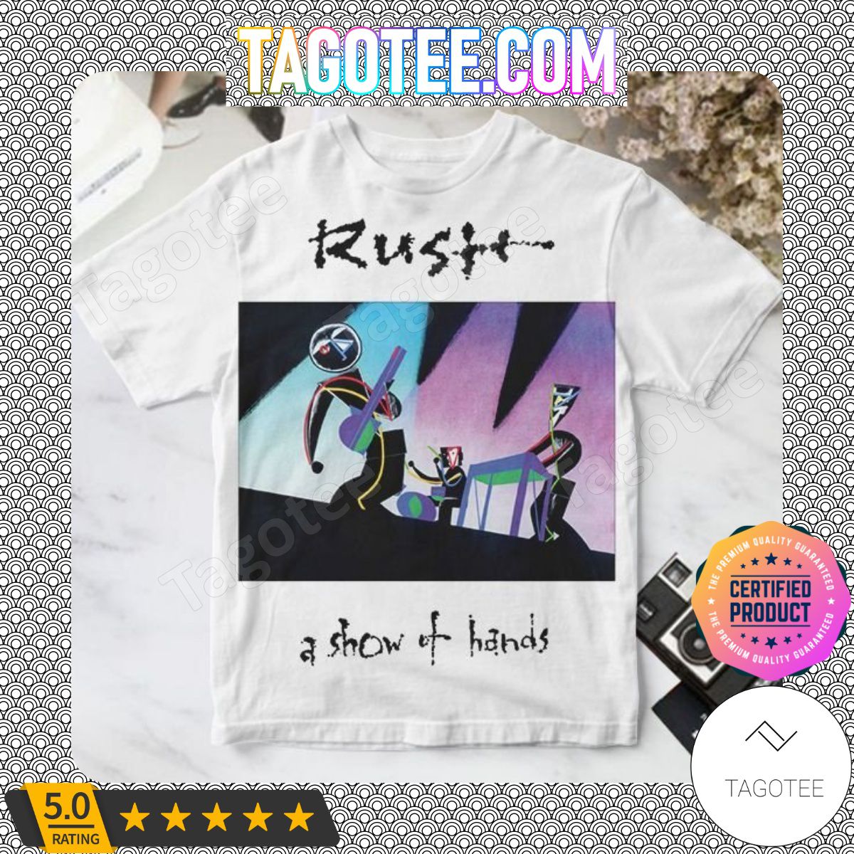 Rush A Show Of Hands Album Cover For Fan Shirt